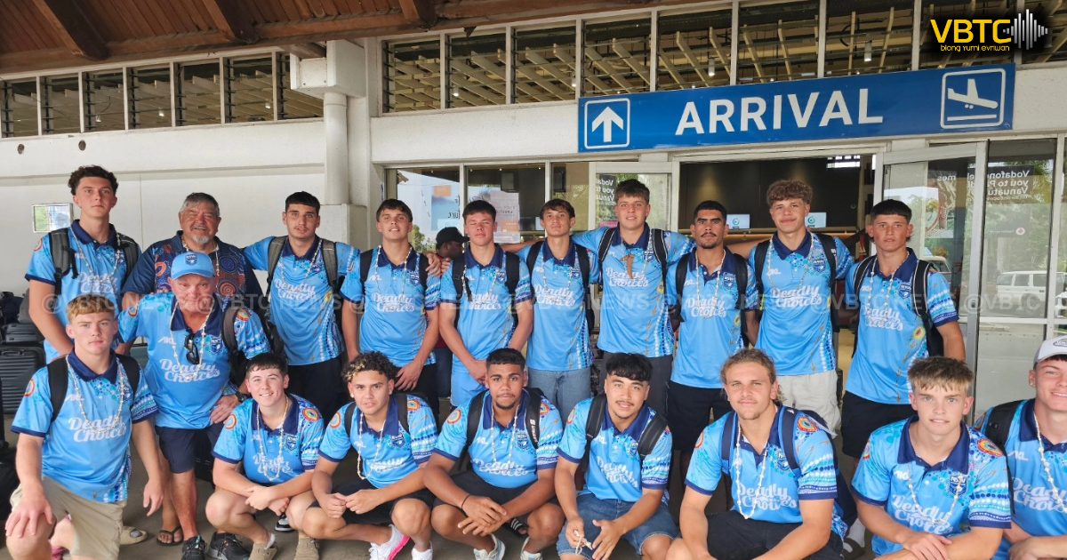 Chevayo Roe NSW Indigenous U16 Team Arrives for Port Vila Rugby League Clash - VBTC